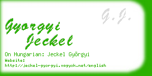 gyorgyi jeckel business card